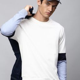High Star Men White Solid Sweatshirt-image-74