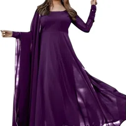 msbharshiv Solid Georgette Stitched Anarkali Gown-picture-20