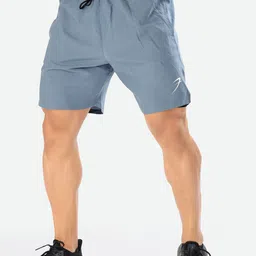 FUAARK Men Blue Skinny Fit High-Rise Training or Gym Sports Shorts with Antimicrobial Technology-image-56