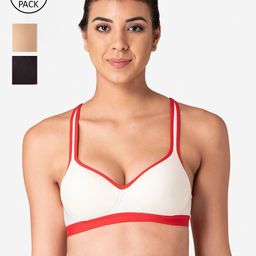 KOMLI Set of 3 Lightly Padded Workout Bra-53