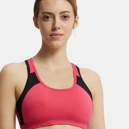 Jockey Wirefree Padded Cotton Full Coverage Racer Back Styling Active Bra-1380-picture-43