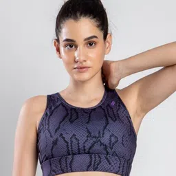 SKNZ Animal Printed Non Padded Non Wired All Day Comfort Seamless Sports Bra-24