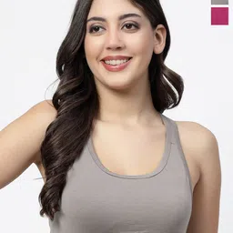 Docare Pack of 2 Full Coverage Non Padded Workout Bras With All Day Comfort-picture-19