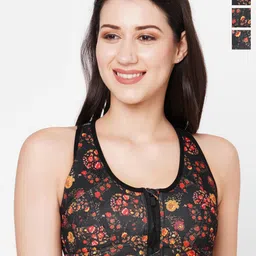 Inner Sense Pack Of 3 Floral Full Coverage Anti Microbial Sports Bra-picture-56