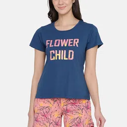 Clovia Women Printed Pure Cotton Night suit-image-62