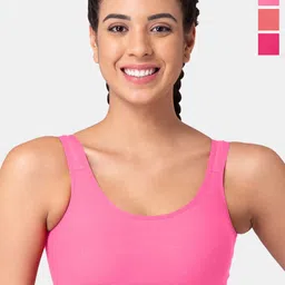 Tweens Pack Of 3 Full Coverage Cotton Workout Bra All Day Comfort-67