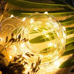 homesake Yellow 5 Meters 50-LED Fairy Copper Battery Operated Waterproof String Lights (Pack of 4)-picture-44