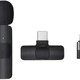 Latest New Technology iPhone And Type C Supported Wireless Microphone Mic System Vlog Plug & Play Lavalier Noise Reduction No APP & Bluetooth Needed Collar Mic-7