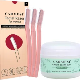 Combo Kit- 3 Facial Razors & 2-in-1 Pre Shave Facial Shaving Balm (50g)-15