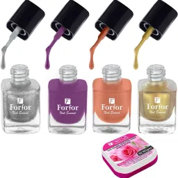 Perfect Stay Trendy Safe & Fast Dry ,Nail Art ,Glossy Finish Nail Polish Combo-115