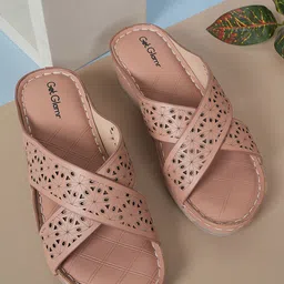 Get Glamr Laser Cut Comfort Heels-52