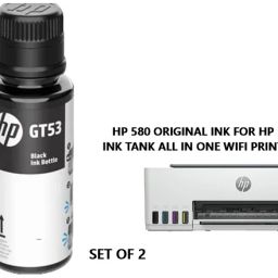 HP 580 ORIGINAL INK FOR HP 580 SMART TANK INK TANK ALL IN ONE WIFI PRINTER SET OF 2 Black Ink Bottle-11