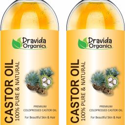 100% Organic castor oil for hair growth, skin and face. Coldpressed & Unrefined (Pack of 2)-image-46