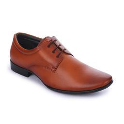 Liberty Men Tan Brown Solid Leather Formal Derbys-image-23