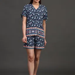 BStories Floral Printed V-Neck Night suit-picture-5