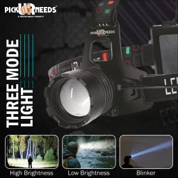 daily needs shop 250W Rechargeable Head Lamp 6000mAh Battery With Zoomable & PowerBank Feature 7 hrs Torch Emergency Light image 2