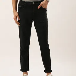 the indian garage co. Men Slim Mid Rise Black Jeans-picture-13