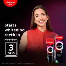 colgate Visible White O2 Teeth Whitening Toothpaste - Peppermint Sparkle (50gm x 2pcs) Toothpaste image 2