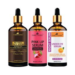 Park Daniel Set Of 3 Retinol Face Serum, Pink Lip Serum & Undereye Serum - 30 ml Each-15
