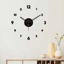 Classic Style Wood Wall Clock In Black By VibeCrafts-picture-12