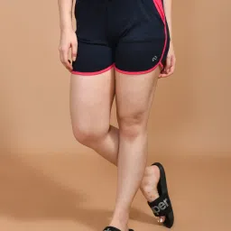 Solid Women Dark Blue Hotpants-17