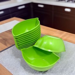 Melamine Serving Bowl Plastic Small Snacks Leaf Bowl Set of 12-image-50