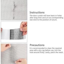 brezleen Nylon Kids Netting Screen Anti-Mosquito Mesh Window Hole Patch Repair Tape | 2 In X 2 M Mosquito Net image 4
