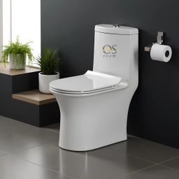 Ceramic One Piece Western Commode With Toilet Seat/Water Closet - S Trap Outlet Western Commode-16
