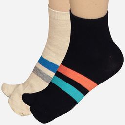 Bodycare Women Pack Of 2 Striped Odour-Free Ankle-Length Thumb Socks-47