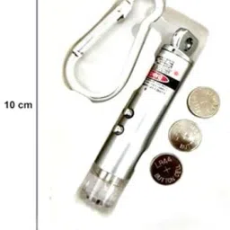 Red Champion 3in1 Laser Pointer, Hazard LED Light & KeyChain Hook with 3 Button Size Cells image 3
