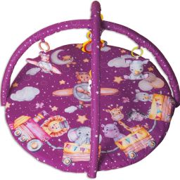 ashoojatex Baby Activity Gym with set of 5 rattles (Multicolor) image 2