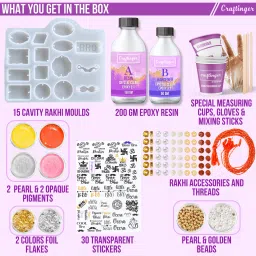 craftinger Resin Rakhi Making Kit For Rakshabandhan With Epoxy Mould And More image 2