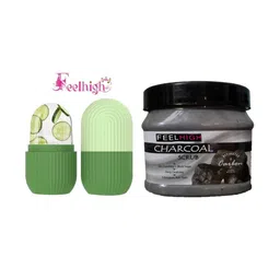 FEELHIGH Ice Roller With Charcoal Scrub-2