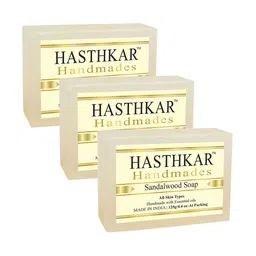 Hasthkar Set of 3 Handmade Sandalwood Soaps for All Skin Types - 125 g Each-29