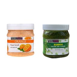 FEELHIGH Set of Orange & Bamboo Face Scrub - 500 ml Each-19