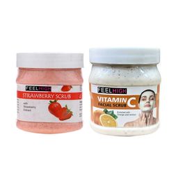 FEELHIGH Set of Strawberry & Vitamin C Organic Face & Body Scrub - 500 ml each-9