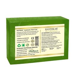 Hasthkar Set of 3 Handmade Neem Leaf Soap with Glycerin & Coconut Oil - 125 g Each image 3