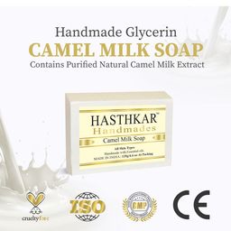 Hasthkar Set of 3 Handmade Camel Milk Soaps for All Skin Types - 125 g Each image 2