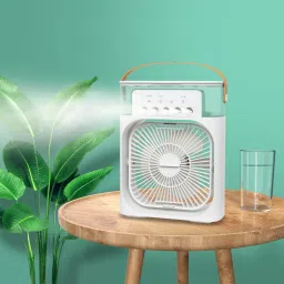 Qolic Mini Portable AC For Room and Office With Mist Spray Humidifier Cooling Fan All in one Cooler-image-4