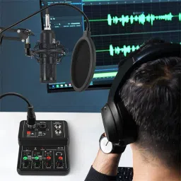 imaginea mini 2 channel audio DJ mixer console interface with 48V phantom power Combo Digital Sound Mixer image 5