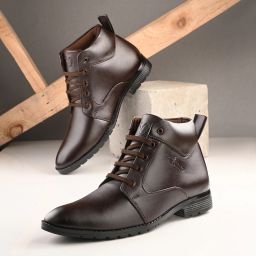 Vellinto HOWARD Casual Boots For Men ll Synthetic Leather Formal Shoes For Men Boots For Men-image-31