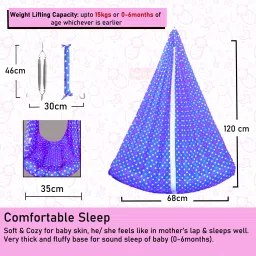 vparents Tot baby Swing cradle with Mosquito net and spring image 5
