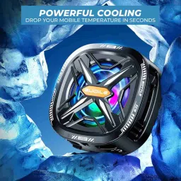 ANRENTOS FS05 Semi Round Mobile Cooler for Gaming for Android/iOS Mobiles Cooling Pad Ergonomic Cooling Pad with Adjustable Height image 3