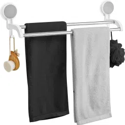 Towel Napkin Holder Bar for Bathroom and Kitchen (double stee pipe) 8 inch 2 Bar Towel Rod-image-57