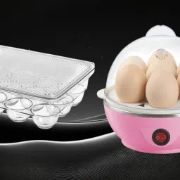 12 Grid Egg Storage & 7 Egg Boiler(Soft, Medium,Hard)For Fast Steaming & Boiling 12 Grid Egg Storage Box Combo With 7 Egg Boiler For Fast Steaming & Boiling_33 Egg Cooker-19