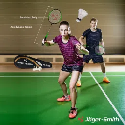 jager-smith PB-2000 Combo, JSBN-101 & Featherlite 2 Shuttle Badminton Kit image 5