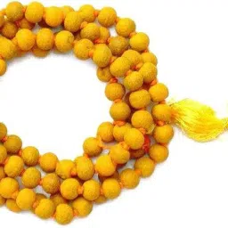 Haldi Mala Baglamukhi Mala Turmeric (Haldi) Mala 108+1 Beads Turmeric Rosary Wood Chain-image-36