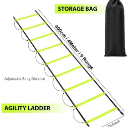 SPORTS 4Meter / 9 Rungs Agility/Speed Ladder for Speed, Sports Training, Stamina Building Speed Ladder-image-11