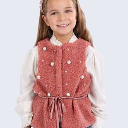 One Friday Girls Embellished Tie-Up Shrug-picture-45