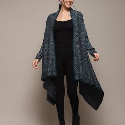 Biba Printed Open Front Woolen Shrug-25